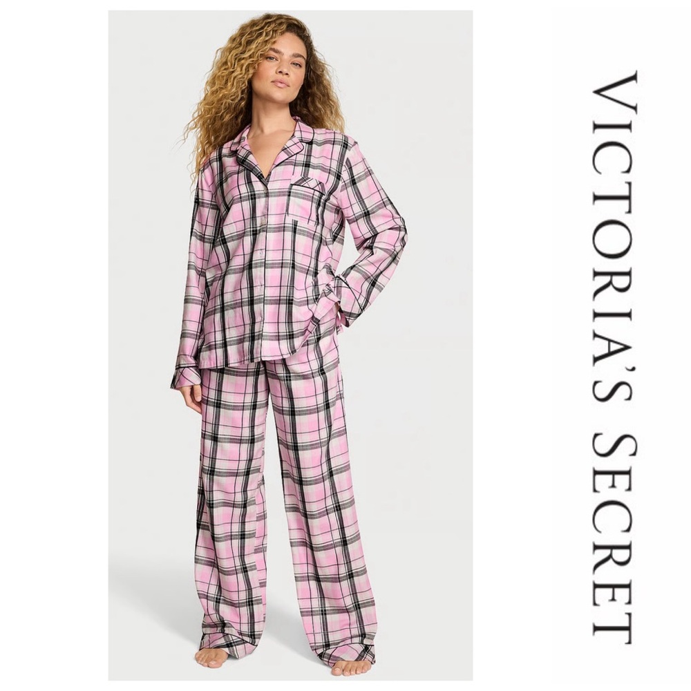 NWT | VICTORIA'S SECRET
| Flannel Long Pajama Set | Plaid | Large